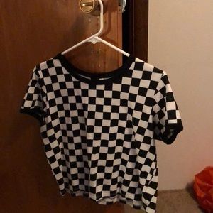 Checkered crop top